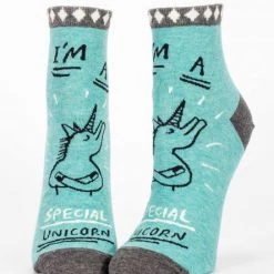 BlueQ Women's Ankle Socks: I'm A Special Unicorn