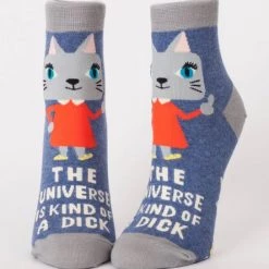 Clothing & Accessories BlueQ Women's Ankle Socks: The Universe Is Kind Of A Dick