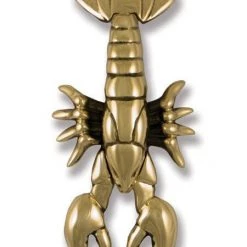 Michael Healy Door Knocker: Lobster In Polished Brass Household