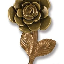 Michael Healy Door Knocker: Highlighted Brass And Bronze Yellow Rose