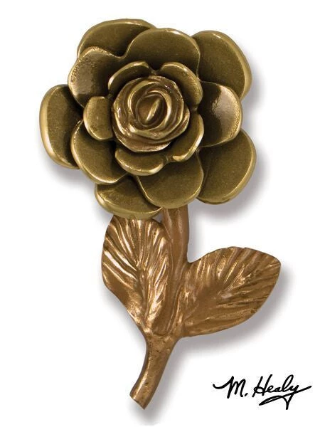 Michael Healy Door Knocker: Highlighted Brass And Bronze Yellow Rose 1 Michael Healy Door Knocker: Highlighted Brass And Bronze Yellow Rose