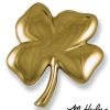 Michael Healy Door Knocker: Polished Brass Four Leaf Clover Household