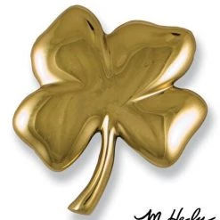Michael Healy Door Knocker: Polished Brass Four Leaf Clover Household