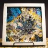 Vicky Bauman (Findlay, OH) Vicky Bauman: 12" X 12" Abstract Acrylic Pour In White Frame