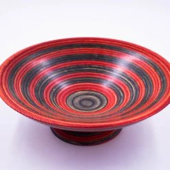 Richard Ruehle (Findlay, OH) Local Artist Of The Week: Richard Ruehle-Red & Black Dyed Birch Veneer Footed Bowl Art & Artists