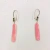 Verre-Julie Burton Verre Long Skinny Pink Glass Earrings With Sterling Findings Clothing & Accessories