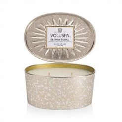 Voluspa Boxed Blond Tabac Scented Candle W/Lid
